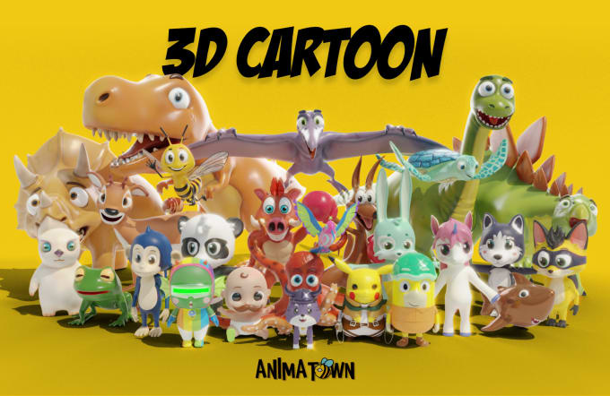 Gig Preview - Create 3d cartoon character and animation