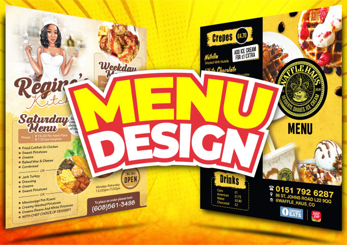 Gig Preview - Design restaurant menu design, food menu,menu board