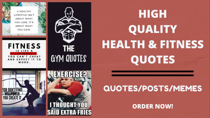 Bestseller - design high quality health, food, fitness or wellness quotes and memes