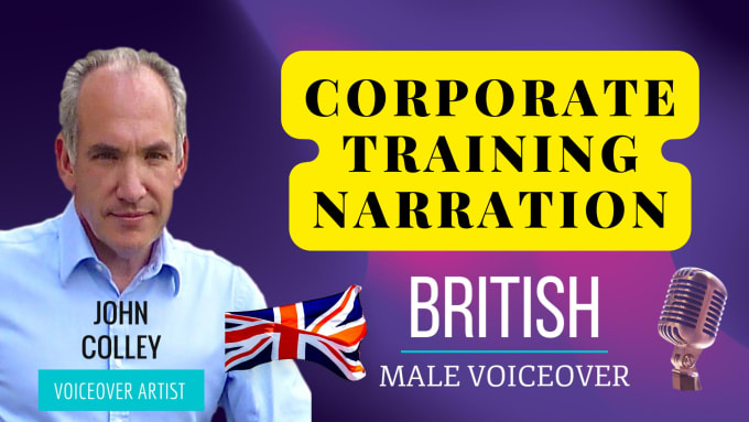 Gig Preview - Record a british english corporate training video narration fast