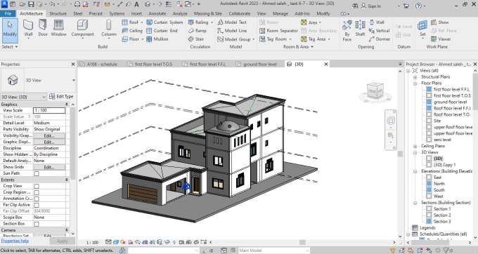 Gig Preview - Do a professional architectural project in revit 2d plans