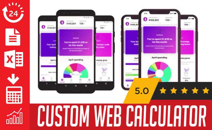 Gig Preview - Create web calculator or convert excel into web