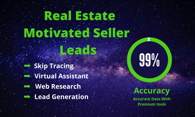 Gig Preview - Provide motivated seller real estate leads with skip tracing