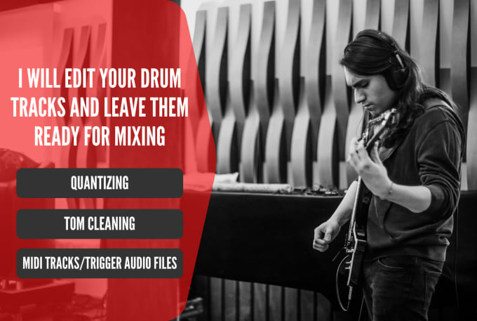 Gig Preview - Edit your drum tracks and leave them ready for mixing