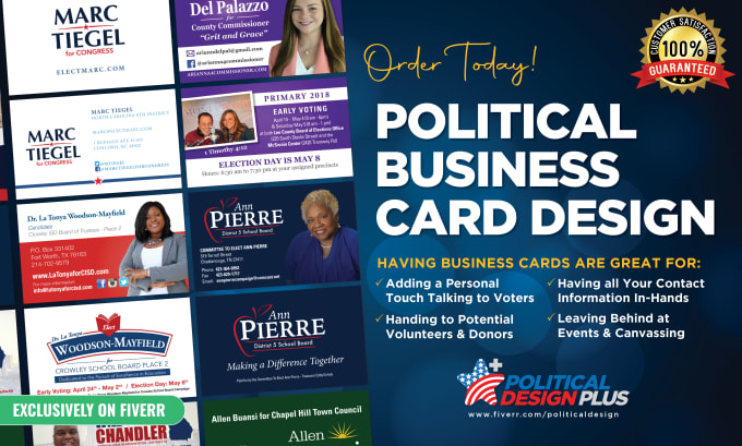 Gig Preview - Design a completely custom political business card