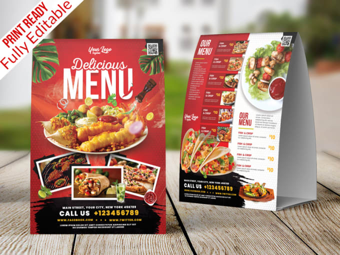 Gig Preview - Design a unique food flyer, restaurant menu, and more to boost your sale