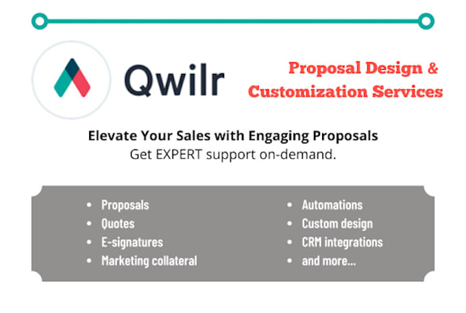 Gig Preview - Create sales proposals in qwilr