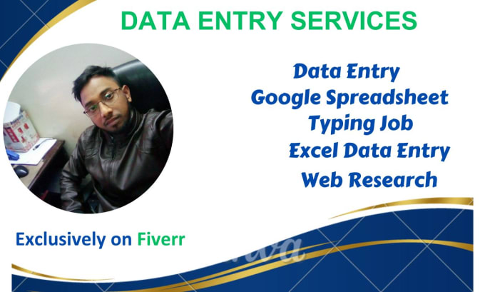 Gig Preview - Do accurate data entry, typing, web research and copy past