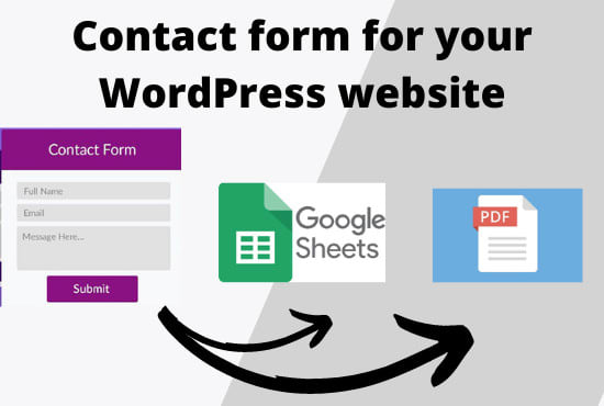 Gig Preview - Create a contact form integrate it with google sheets or convert to PDF