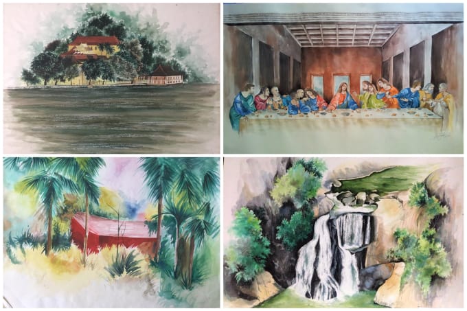 Gig Preview - Create stunning watercolor paintings and characters