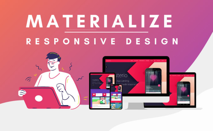 Gig Preview - Build a responsive website using materialize css