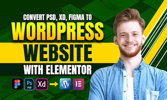 Bestseller - convert psd to wordpress, xd to wordpress, html to wordpress with elementor pro