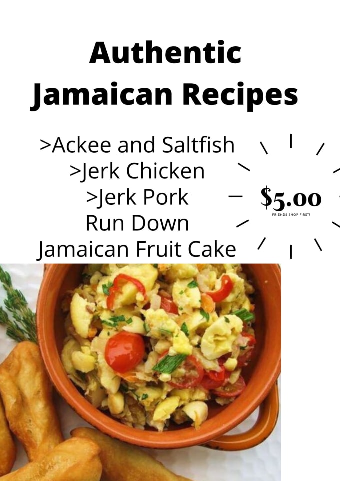 Gig Preview - Provide authentic also vegan jamaican recipes and desserts