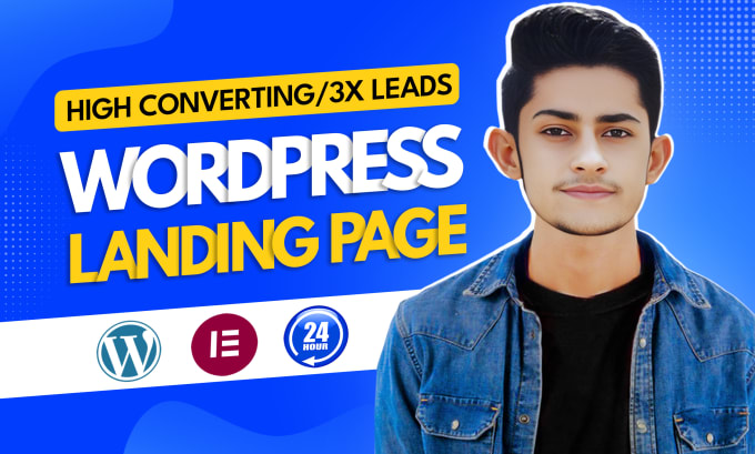 Gig Preview - Our agency will do wordpress landing page design or one page website