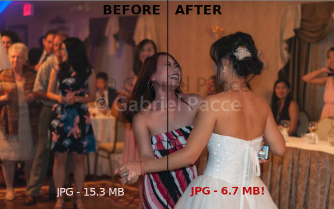 Gig Preview - Reduce the file size of your photos or jpg images