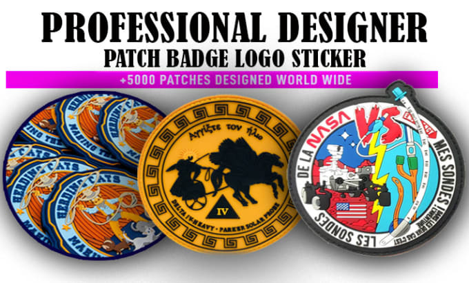 Gig Preview - Design modern patches and badges according to your need