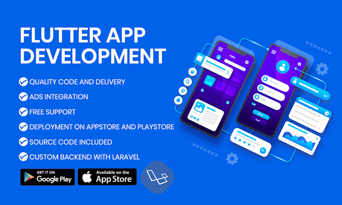 Gig Preview - Create cross platform mobile apps with flutter for ios and android