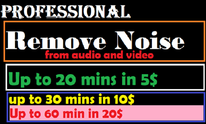 Gig Preview - Remove background noise of video and improve your audio file and video