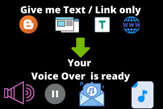 Gig Preview - Convert your text to audio voice over