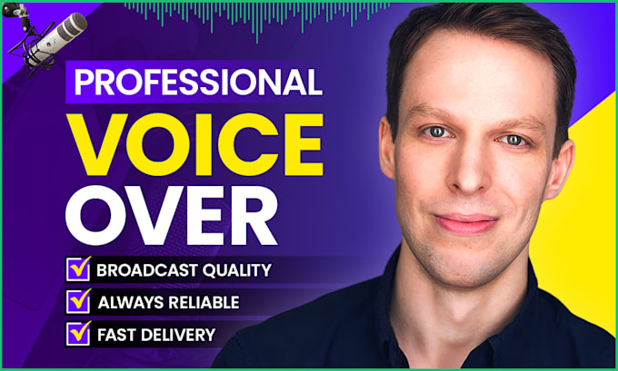 Gig Preview - Record professional american male voice over