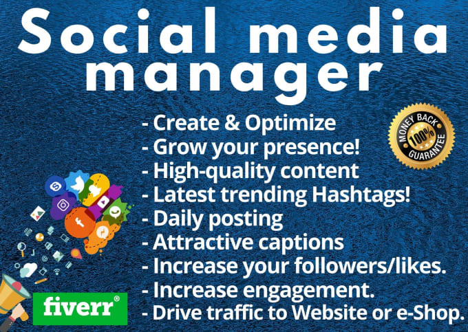 Gig Preview - Be your social media manager and content designer