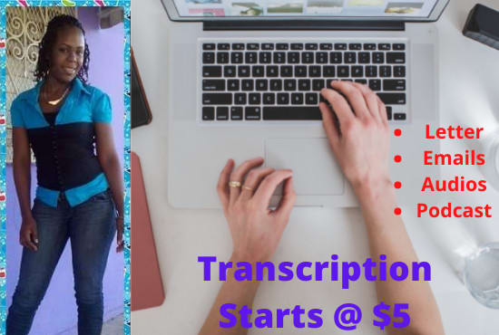 Gig Preview - Provide professional transcription services