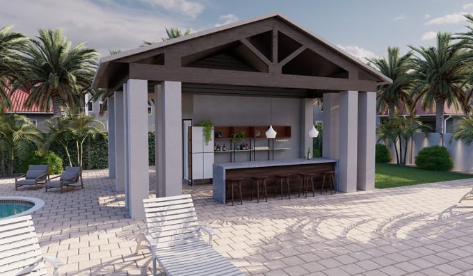 Gig Preview - Design backyard, garden, pool, patio, terrace, rooftop, courtyard