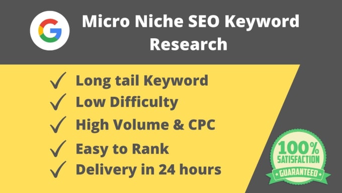 Gig Preview - Do micro niche SEO keyword research with competitor analysis