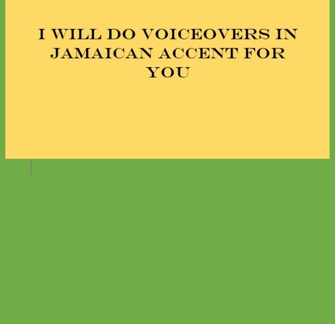 Gig Preview - Record a female voice over in jamaica accent