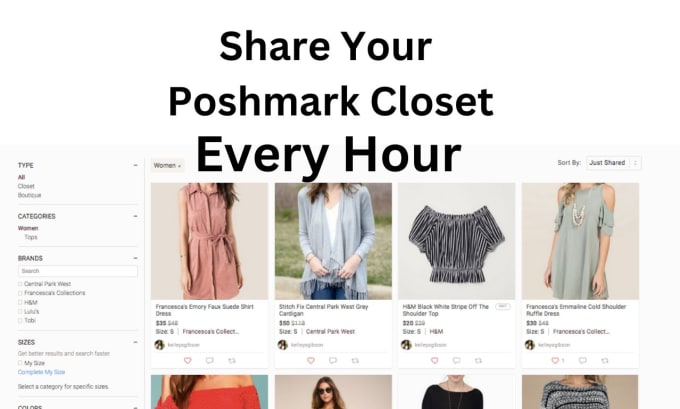 Gig Preview - Share your poshmark listings