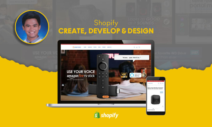 Gig Preview - Create, develop and, design your shopify website