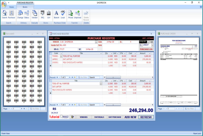 Bestseller - provide accounting software with pos, barcode generator and stock manager