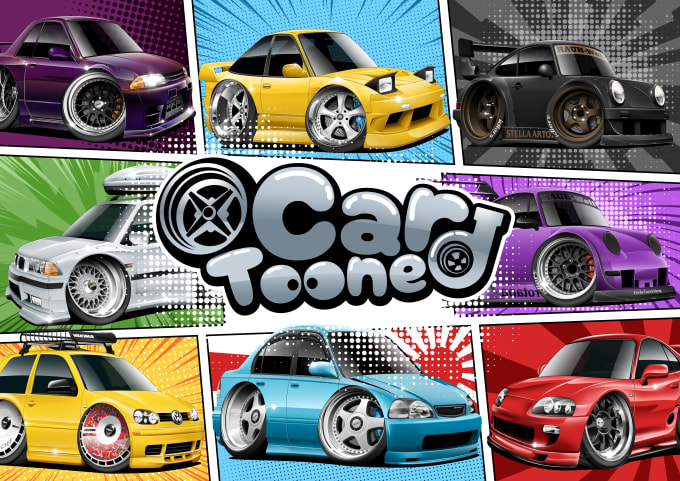 Bestseller - draw tooned car illustration from your car photo