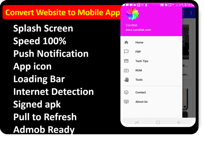 Bestseller - convert any website to responsive android app