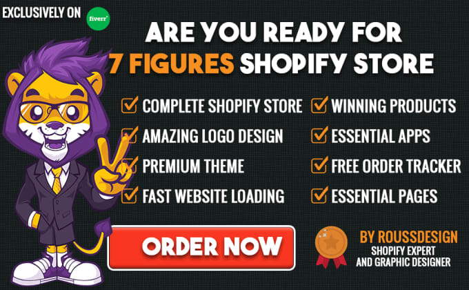 Gig Preview - Create a 7 figures shopify branded store