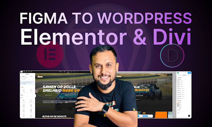 Gig Preview - Convert from figma to wordpress website with elementor pro and divi theme