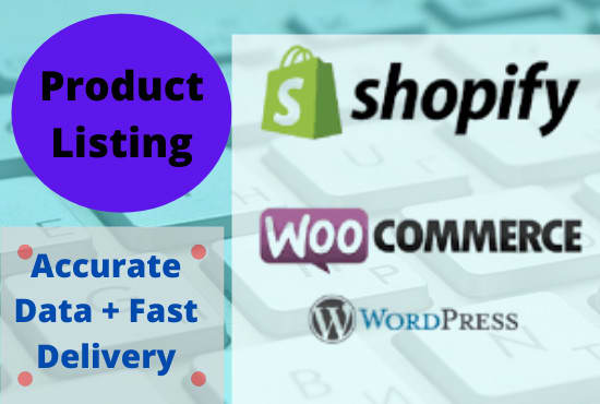 Gig Preview - Add products in wordpress woocommerce and shopify store