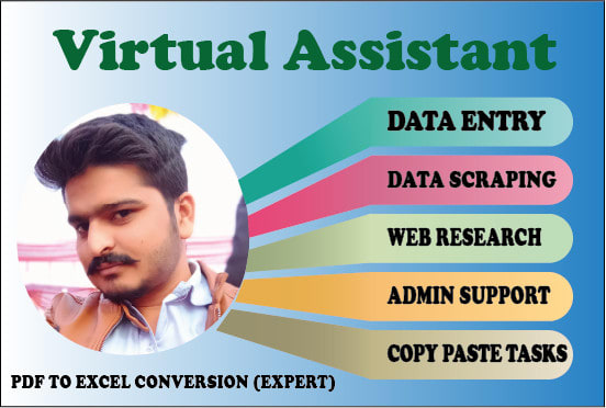 Gig Preview - Be your virtual assistant for data entry and excel conversion