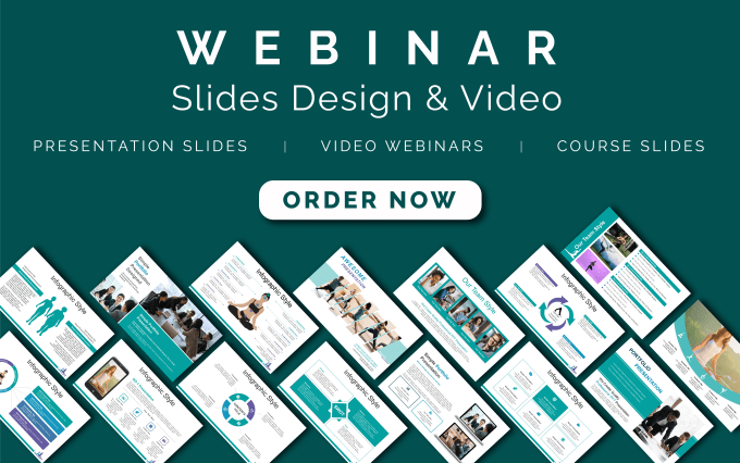 Gig Preview - Create webinar video, presentation slides webinar, course slides and video