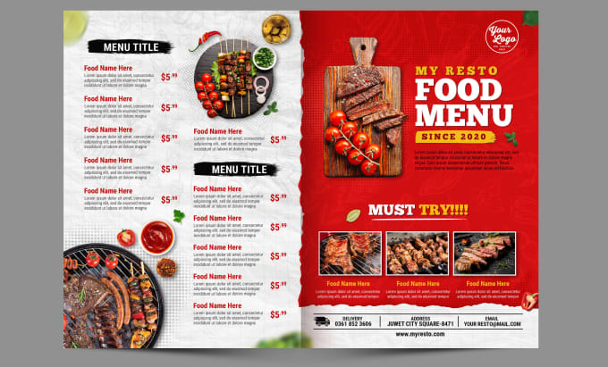 Bestseller - design editable restaurant, digital, print menu design, price list