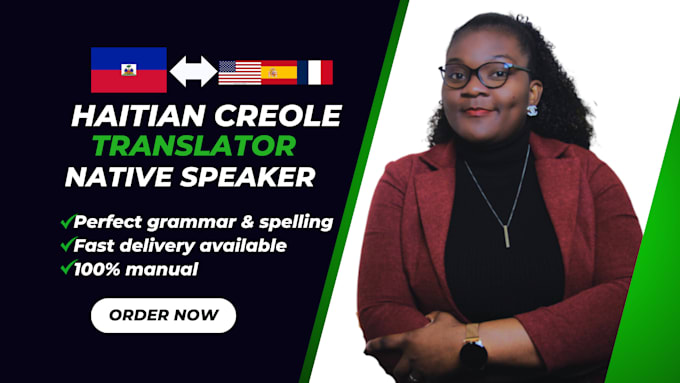 Gig Preview - Be your expert haitian creole translator