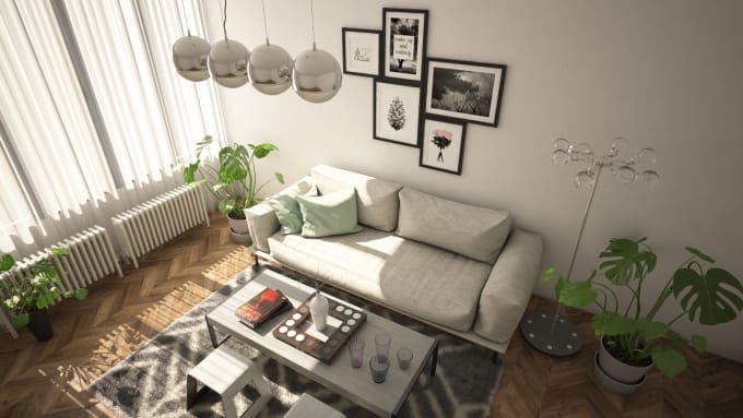 Gig Preview - Interior design with realistic rendering