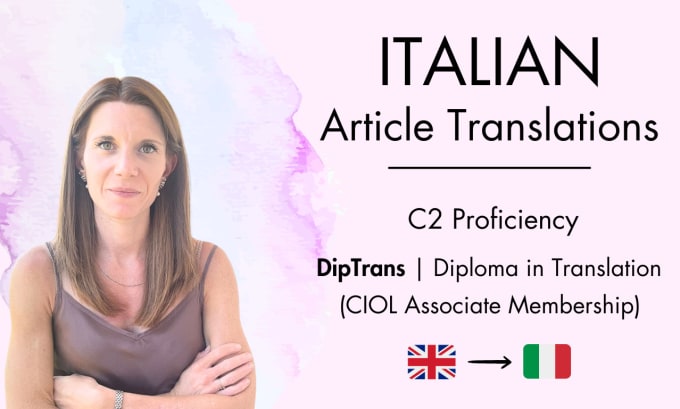 Gig Preview - Translate your articles from english into italian