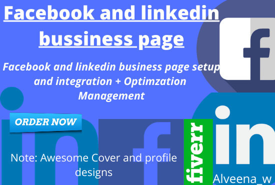 Gig Preview - Setup facebook and linkedin business page