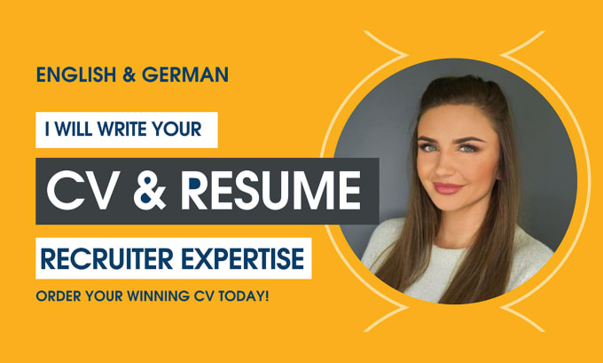 Gig Preview - Create your german or english CV resume lebenslauf