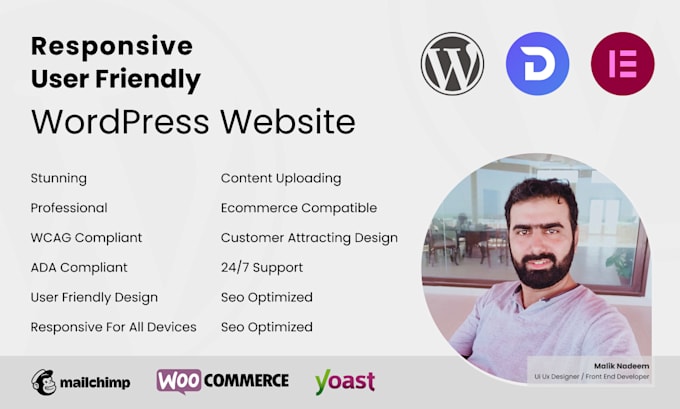 Gig Preview - Create a stunning user friendly wordpress website