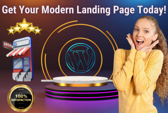 Gig Preview - Create modern wordpress landing page by using elementor pro