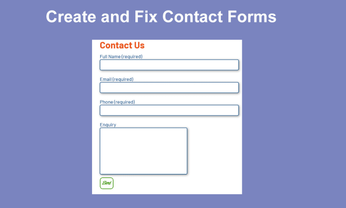 Gig Preview - Create and fix contact form 7, gravity form, wp form