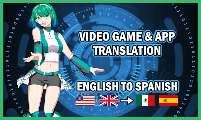 Gig Preview - Translate your game or app from english to spanish