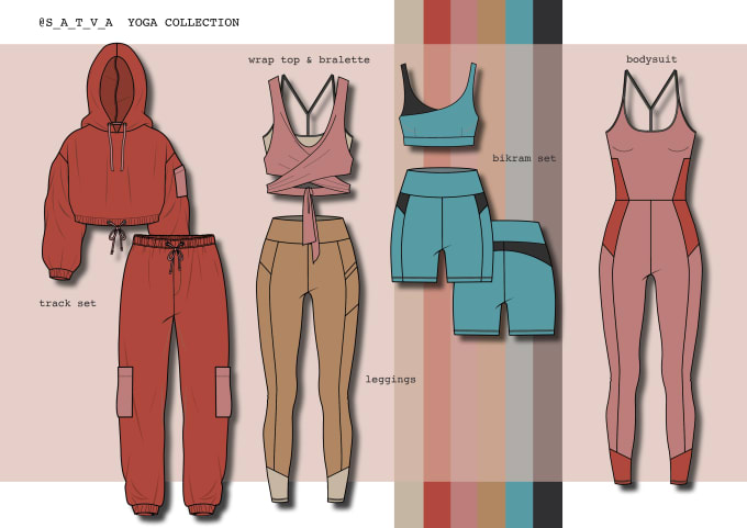 Gig Preview - Create yoga and activewear technical drawings